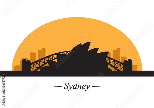 silhouette of sydney