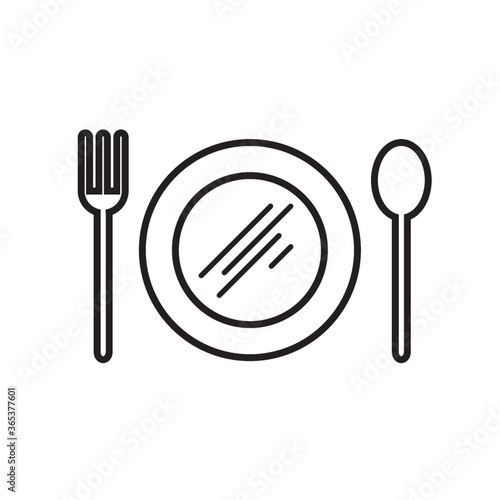 plate with fork and spoon
