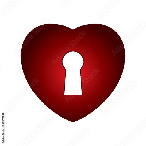 heart with key hole
