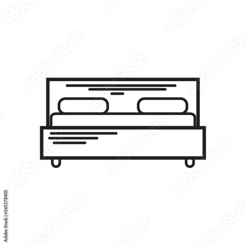 front view of bed