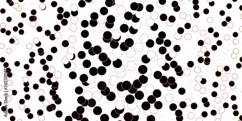 Dark Pink vector pattern with spheres. Abstract illustration with colorful spots in nature style. New template for a brand book.