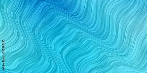 Light BLUE vector background with curves. Bright illustration with gradient circular arcs. Pattern for booklets, leaflets.