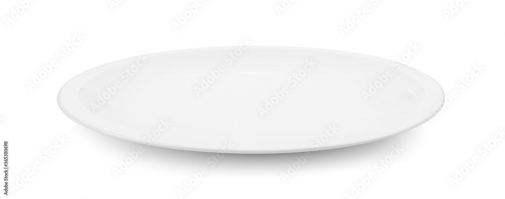 Empty plate on white background Empty plate on white background