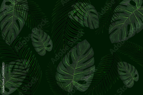 The leaf pattern on the  brick wall can be used as a background.