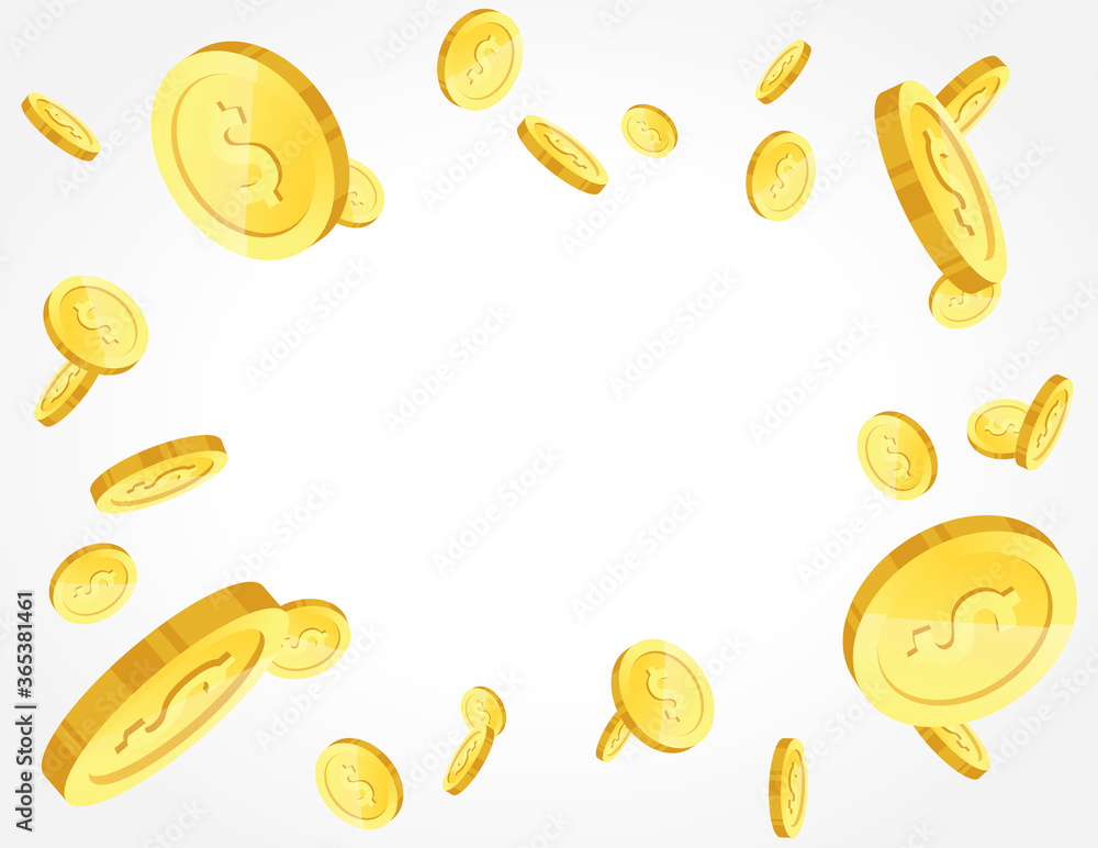 falling gold coins vector illustration falling gold coins vector illustration