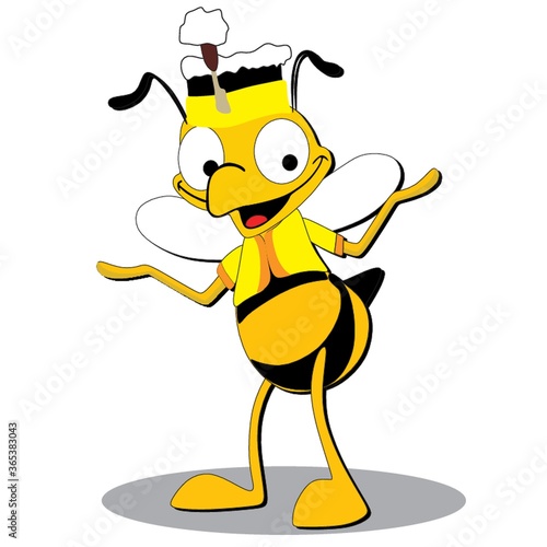 honeybee cartoon laughing