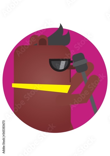 bear cartoon singer