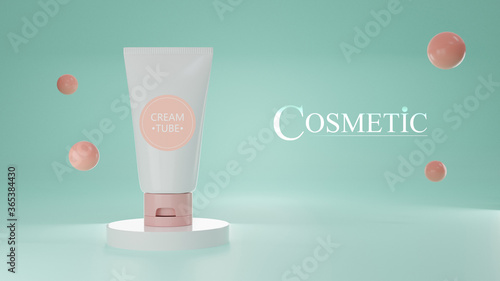 Wallpaper Mural 3D render cosmetic display. Torontodigital.ca