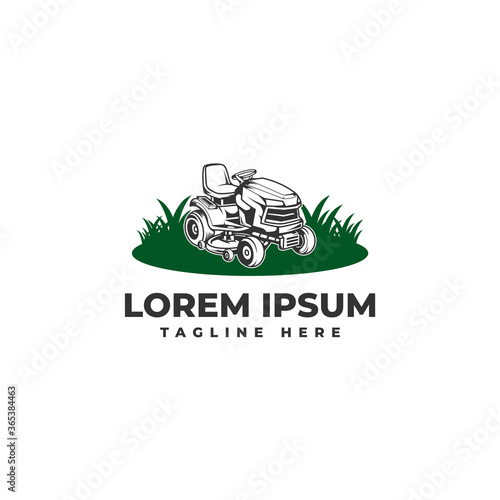 Lawn Mower Logo Vector Icon Illustration