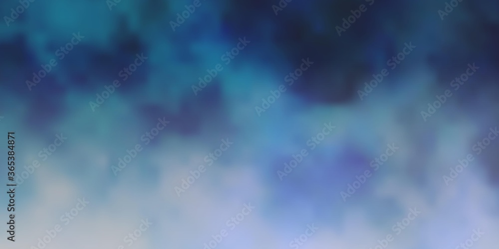 Dark BLUE vector template with sky, clouds. Shining illustration with abstract gradient clouds. Pattern for your booklets, leaflets. Dark BLUE vector template with sky, clouds. Shining illustration with abstract gradient clouds. Pattern for your booklets, leaflets.
