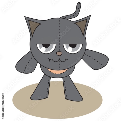 cat bending forward