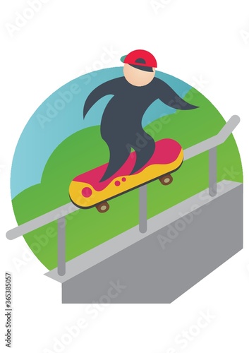 skateboarder skateboarding
