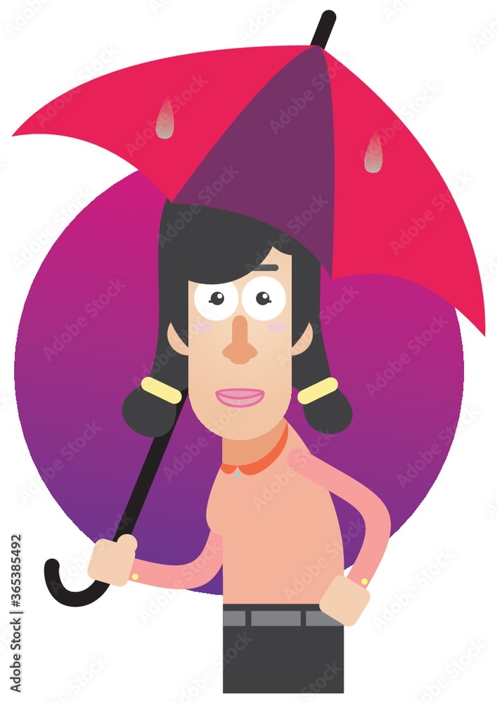 Fototapeta premium woman holding an umbrella