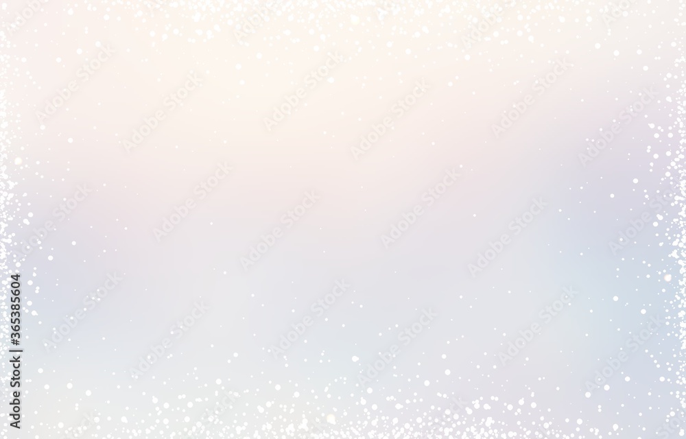 Pearl iridescent pastel abstract texture. Snow powder frame. Subtle winter background. 