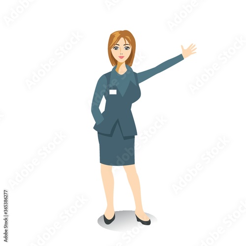 businesswoman explaining