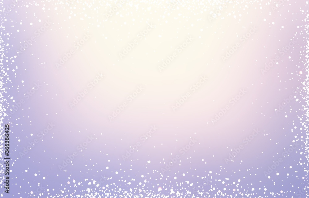 Snow frame on lilac pastel blur empty background. Delicate light texture. Snow frame on lilac pastel blur empty background. Delicate light texture.
