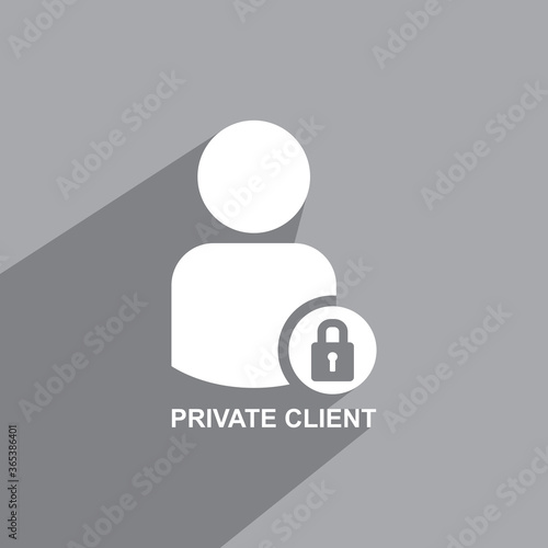 private client icon, Business icon vector