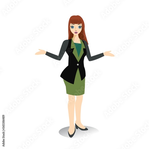 businesswoman explaining