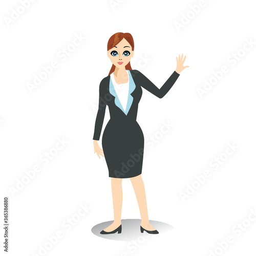 businesswoman explaining