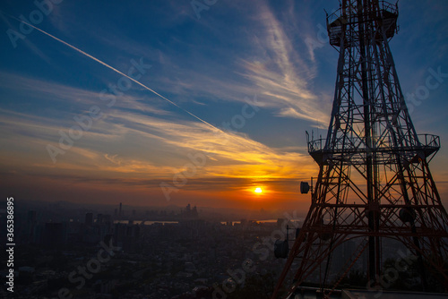 Sunset on Mt. Namsan, Seoul