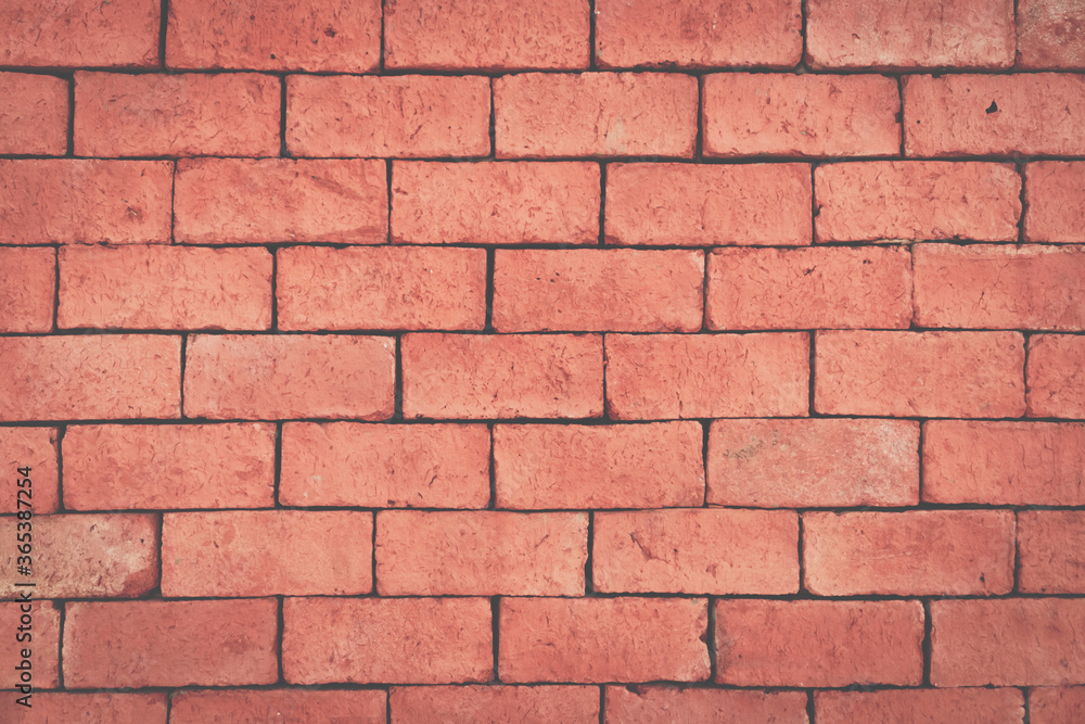 Fototapeta premium Old grunge orange brick background.