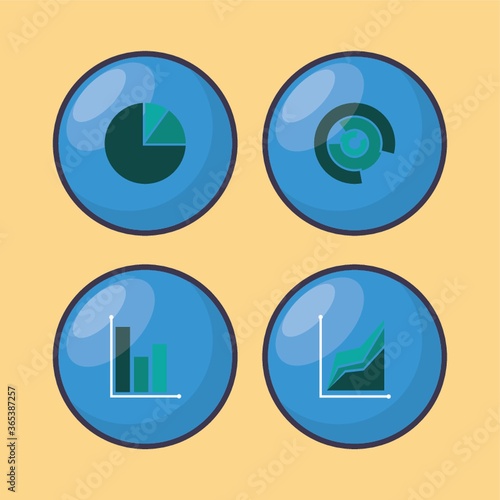 Wallpaper Mural charts and graphs icons Torontodigital.ca