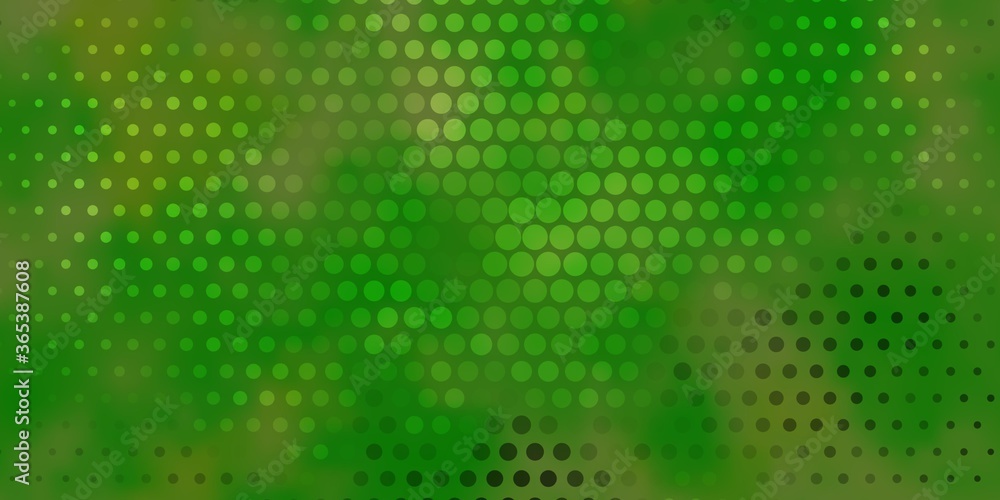 Light Green, Yellow vector backdrop with dots. Illustration with set of shining colorful abstract spheres. Pattern for booklets, leaflets. Light Green, Yellow vector backdrop with dots. Illustration with set of shining colorful abstract spheres. Pattern for booklets, leaflets.