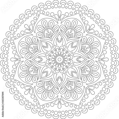 Figure mandala for coloring doodles sketch