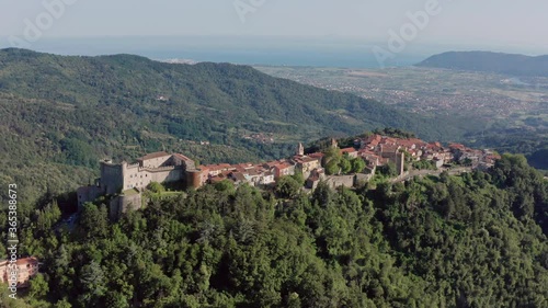 Aerial View of Fosdinovo Tuscany Italy photo