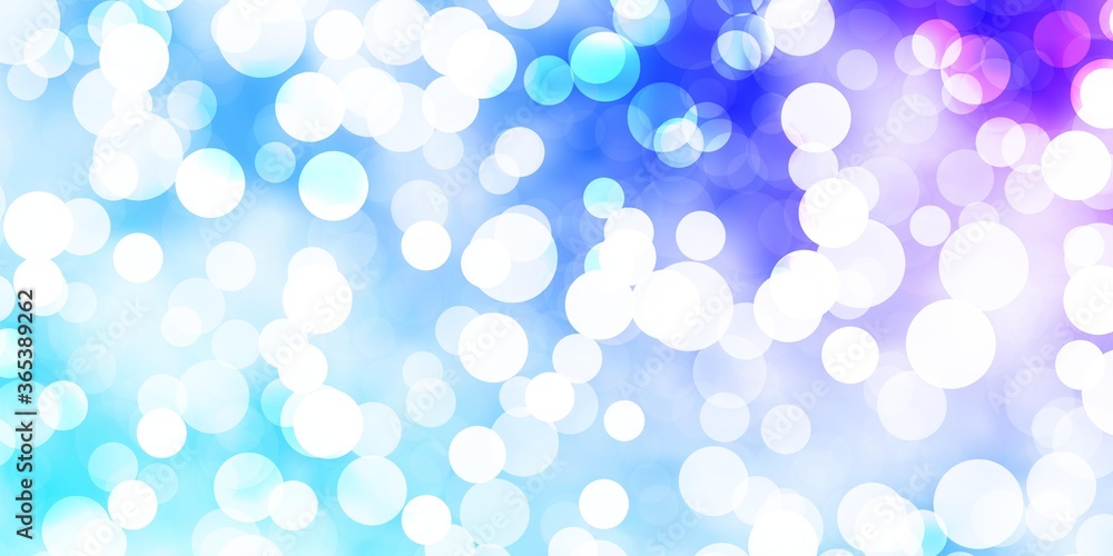 Light Pink, Blue vector background with spots.