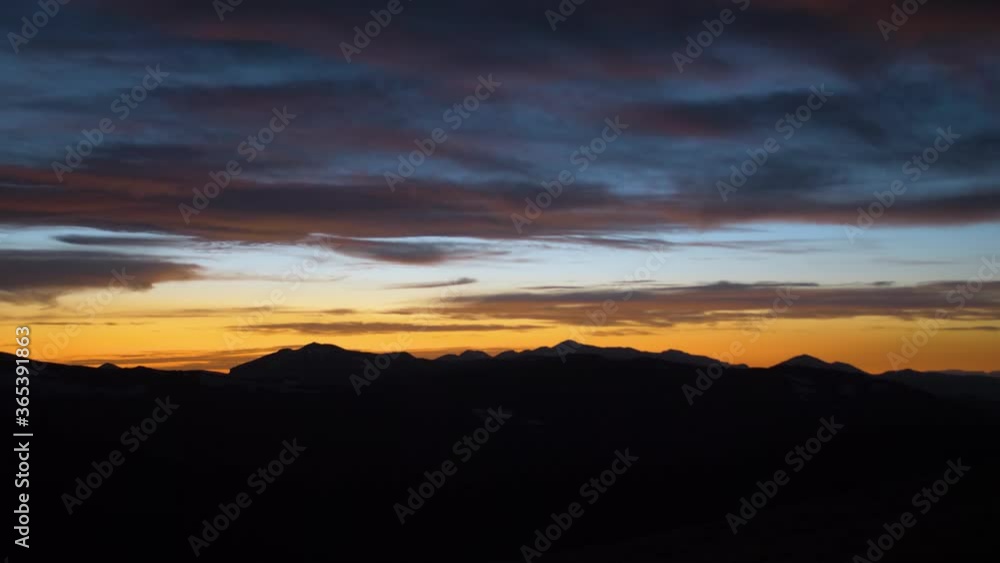Continental divide sunset sunrise looking over rocky mountain national park range Continental divide sunset sunrise looking over rocky mountain national park range
