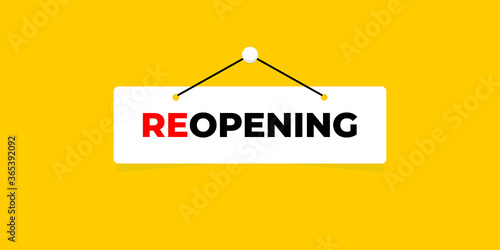 reopening sign symbol vector eps