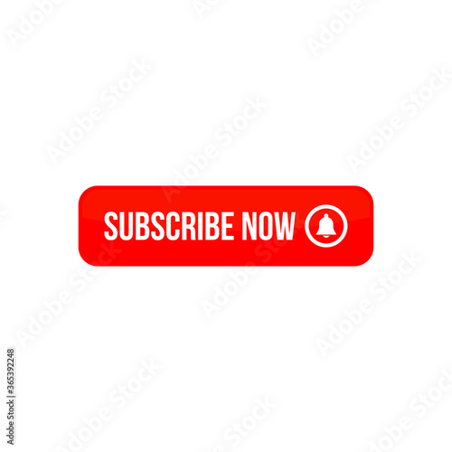 subscribe now button red color, icon symbol vector eps