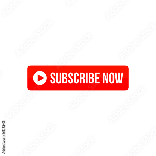 subscribe now button red color, icon symbol vector eps