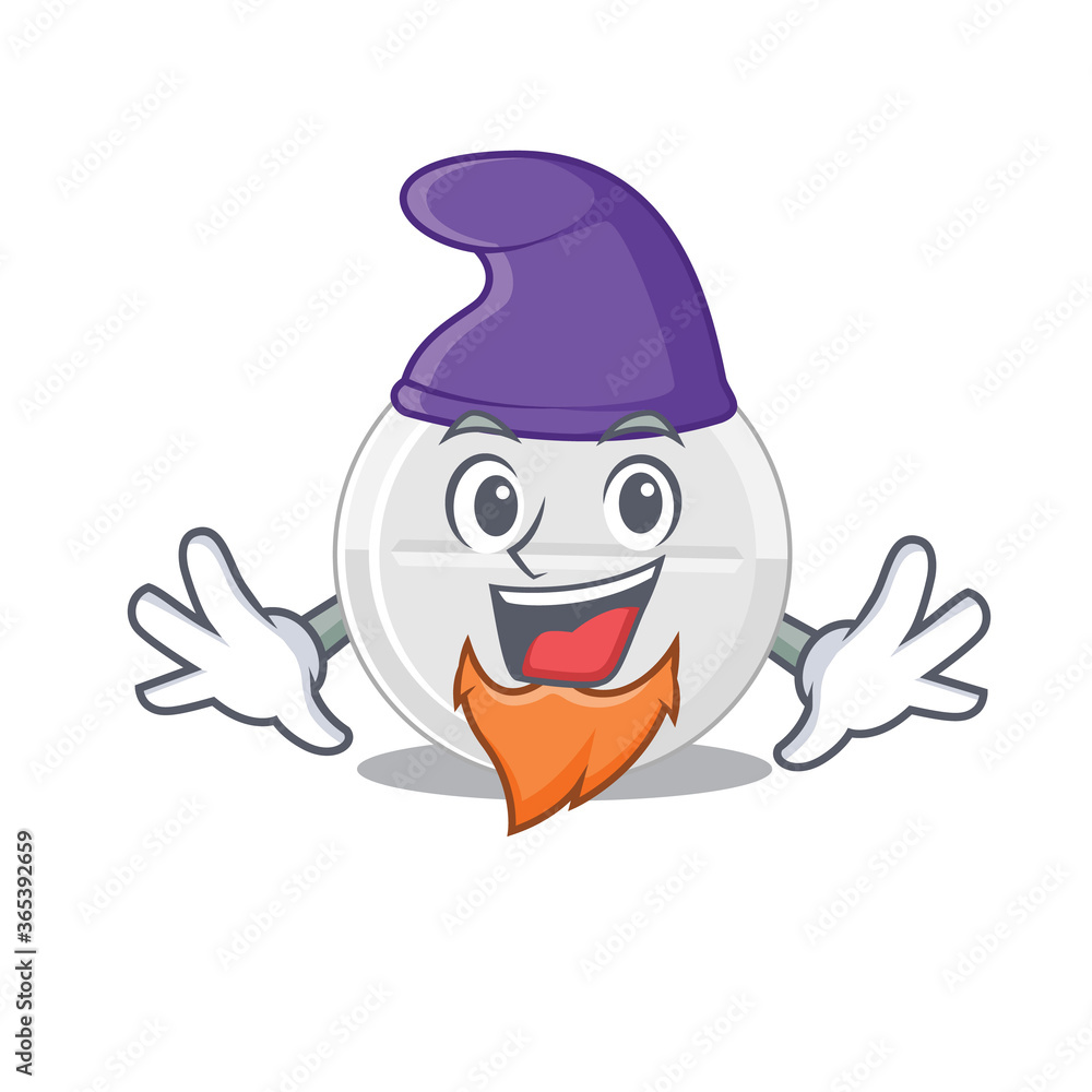 A gorgeous cartoon design of tablet drug as an Elf fairytale character A gorgeous cartoon design of tablet drug as an Elf fairytale character