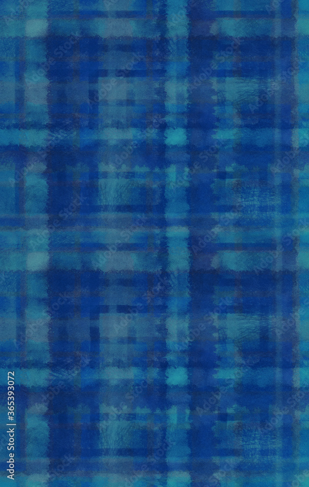 あたたかなチェック模様　青色