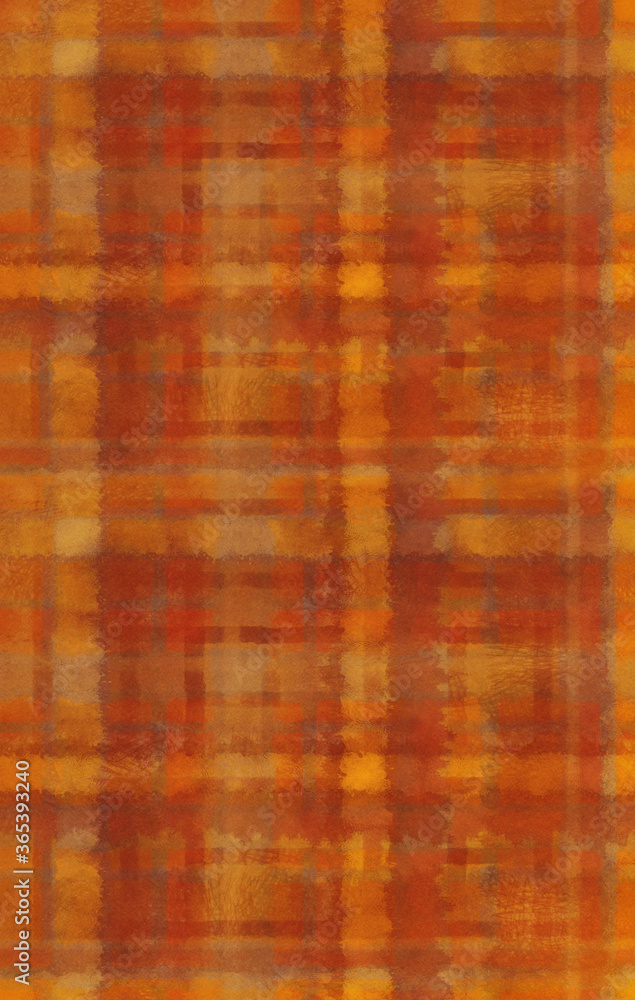 あたたかなチェック模様　赤色