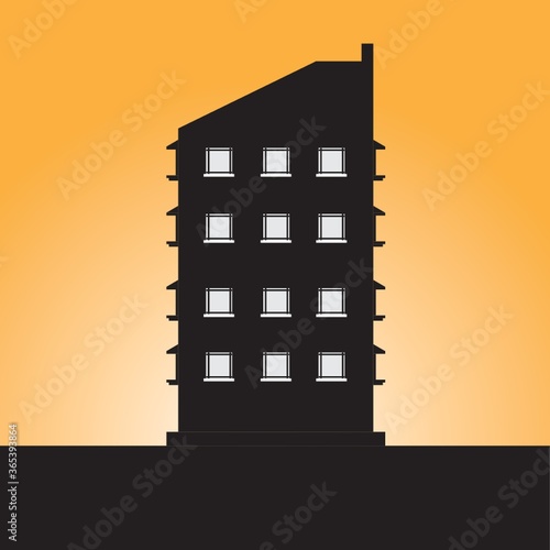 silhouette of building