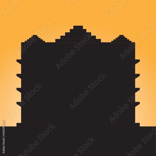 silhouette of building