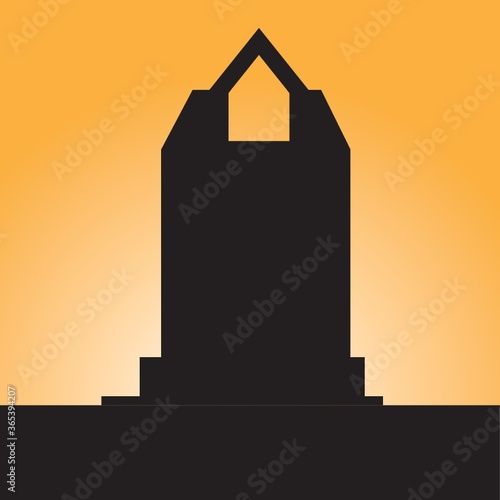 silhouette of a skyscraper