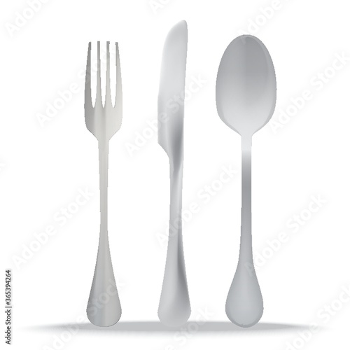 spoon, fork and knife