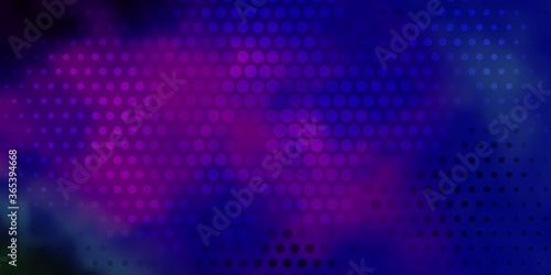 Dark Multicolor vector template with circles. Abstract colorful disks on simple gradient background. Design for posters, banners.