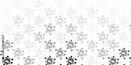 Light gray vector backdrop with virus symbols.