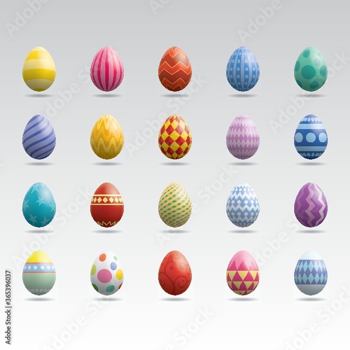 collection of easter eggs