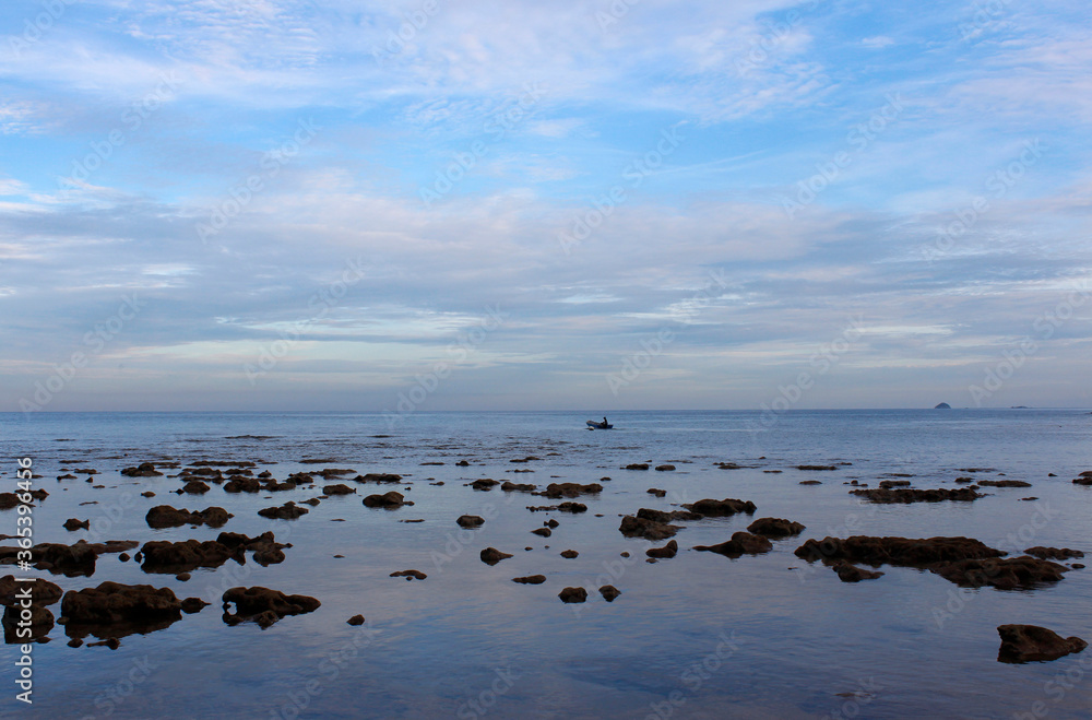 Seaside view of the low tide at dawn, Tioman Island Seaside view of the low tide at dawn, Tioman Island