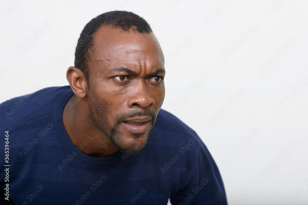 Portrait of handsome African man with beard Portrait of handsome African man with beard