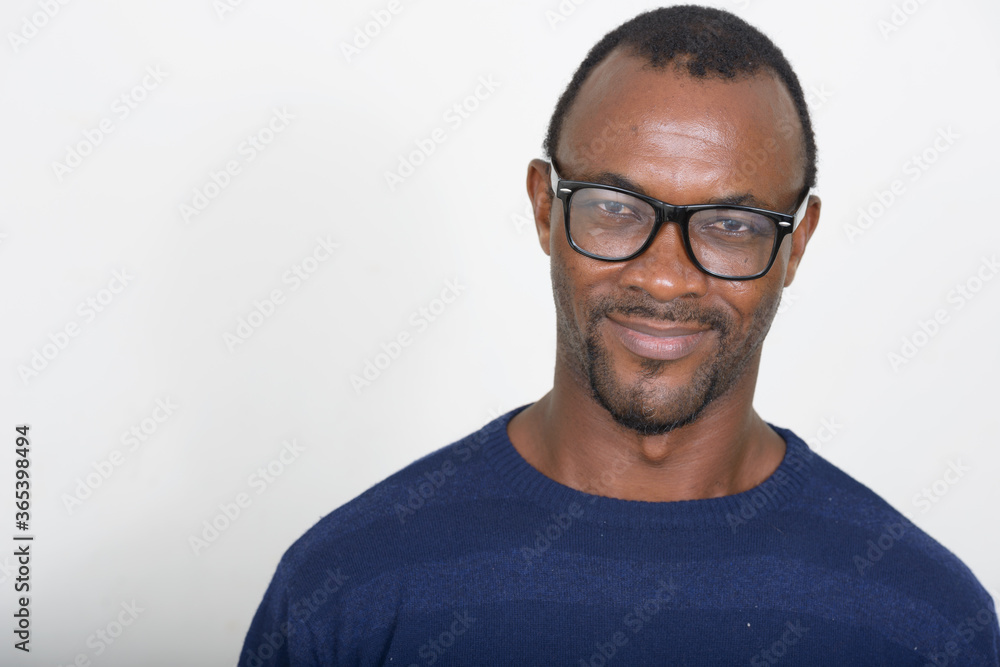 Fototapeta premium Portrait of handsome African man with beard