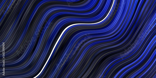 Dark BLUE vector background with lines. Abstract gradient illustration with wry lines. Pattern for websites  landing pages.
