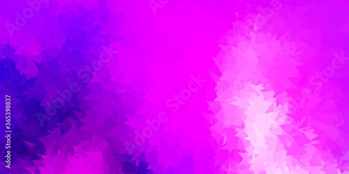 Light purple  pink vector abstract triangle background.