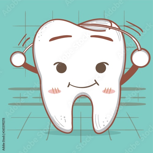 tooth using floss thread